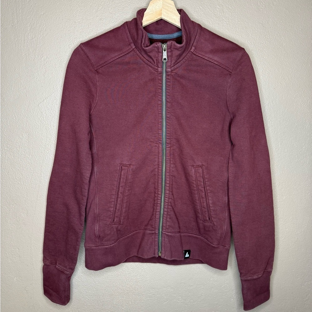 American Giant Burgundy Full Zip Heavyweight Sweatshirt Size XS Outerwear Comfy - Picture 3 of 16